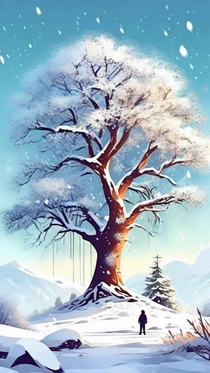 雪景户外背景 6
