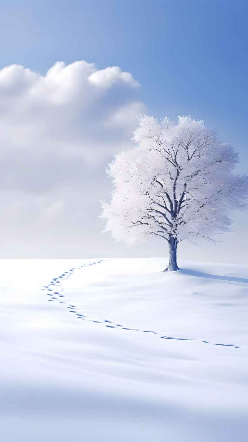 冬季冬天雪景唯美背景 42