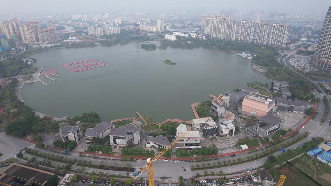 广西钦州白石湖公园航拍