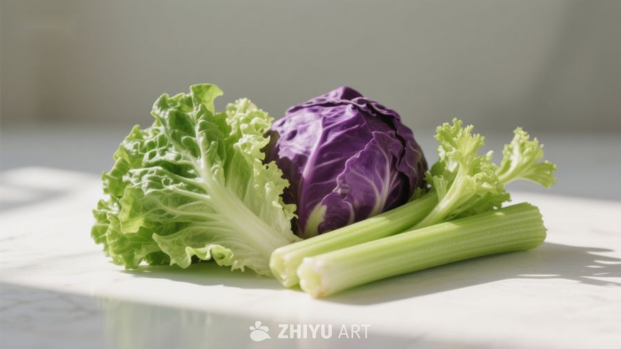 新鲜蔬菜组合静物