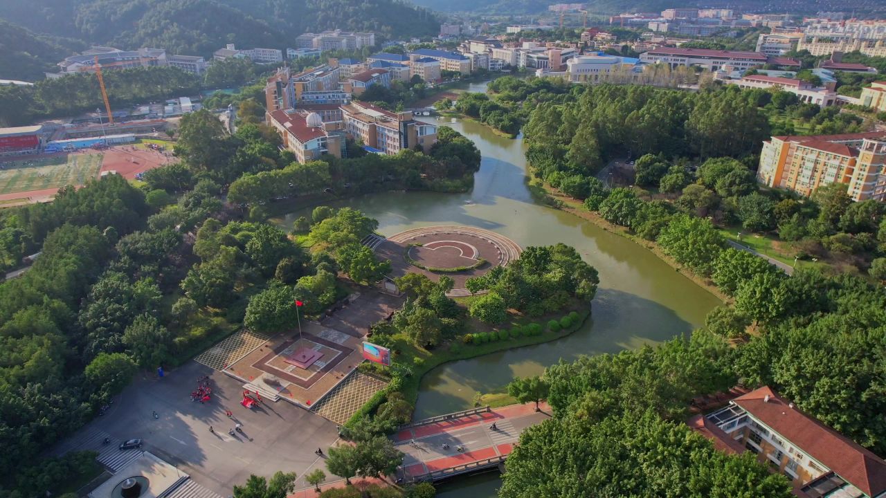 航拍福州闽江学院景观 4