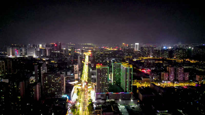 湖北襄阳城市风光航拍摄影图