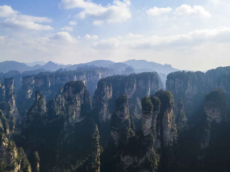 湖南张家界武陵源风景区航拍摄影图