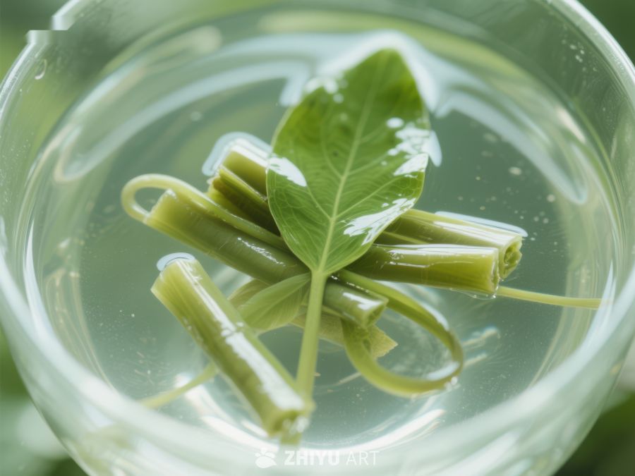 透明容器中的绿色植物 401