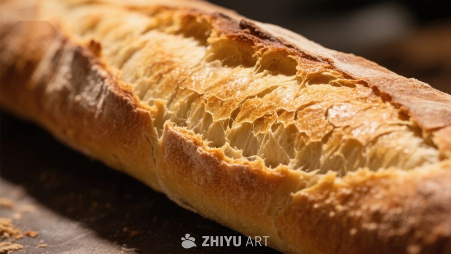 金黄酥脆的法式长棍面包