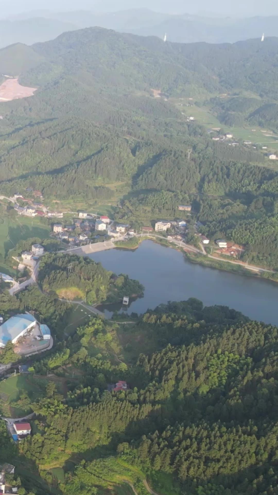 青山绿水山川植物森林竖屏航拍