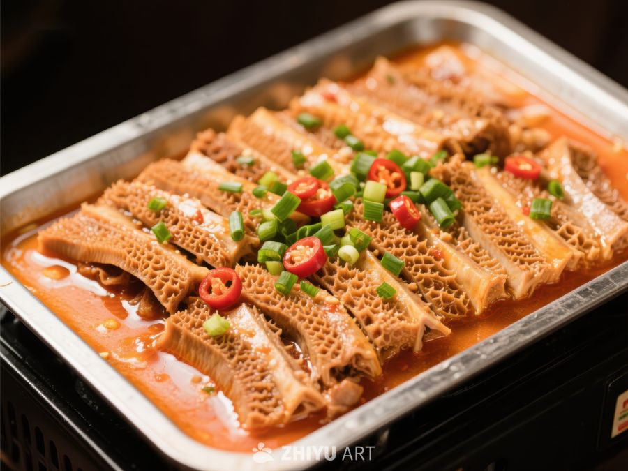 麻辣牛肚配红油辣椒