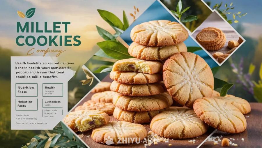 一张小米饼干公司的传单，展示了这种美味食品的健康益