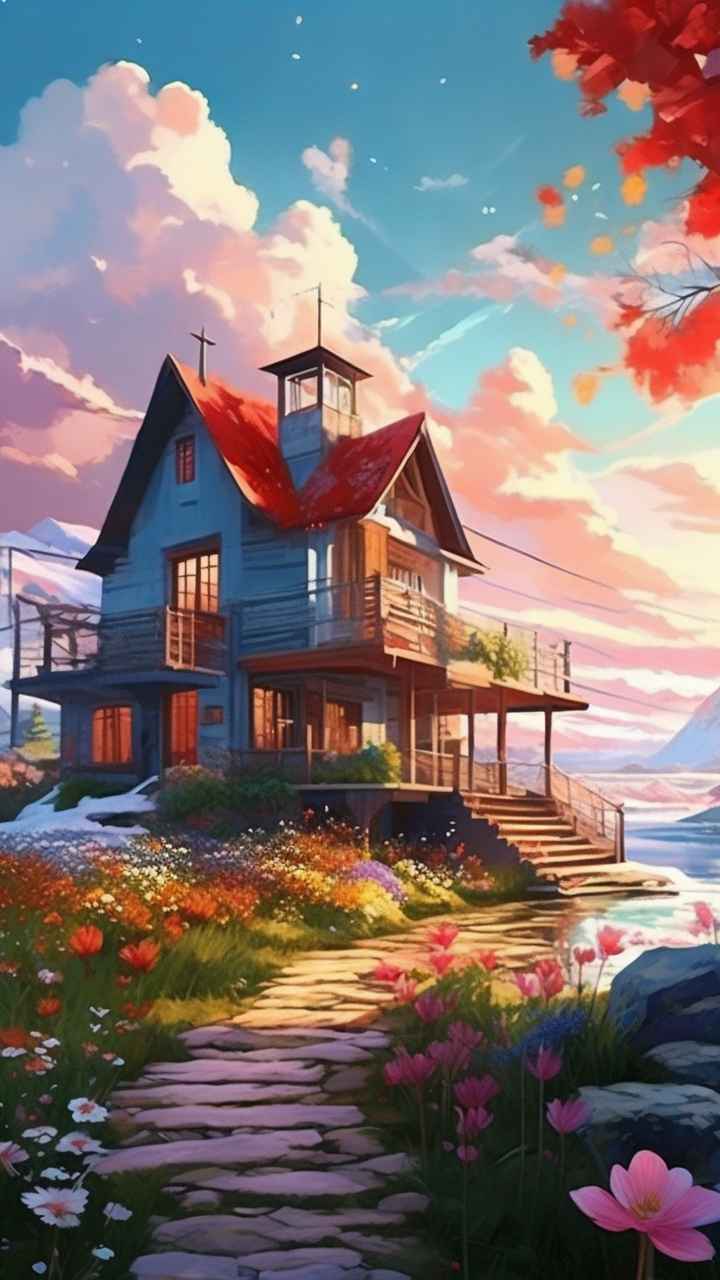 充满活力的绿洲在它的后院各种花 133