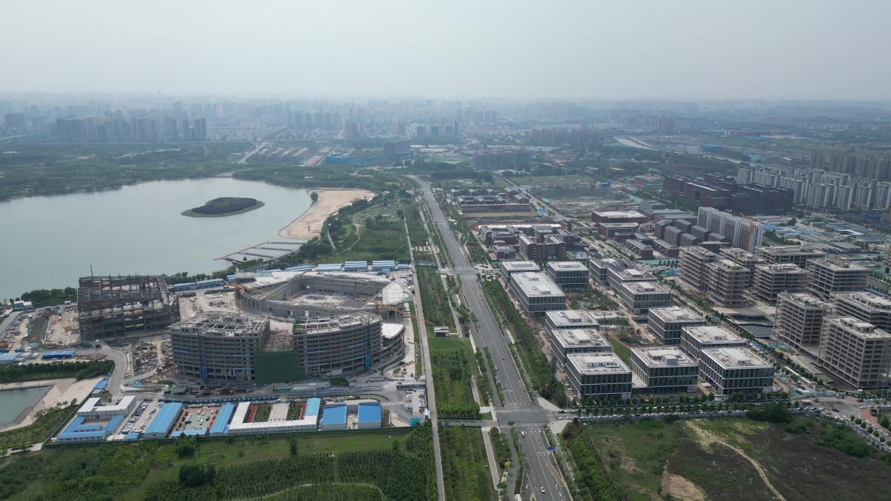 河南郑州城市风光航拍