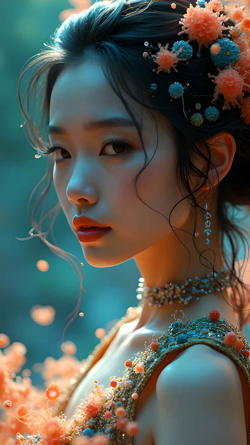 森林系列五颜六色古风艺术美女 92