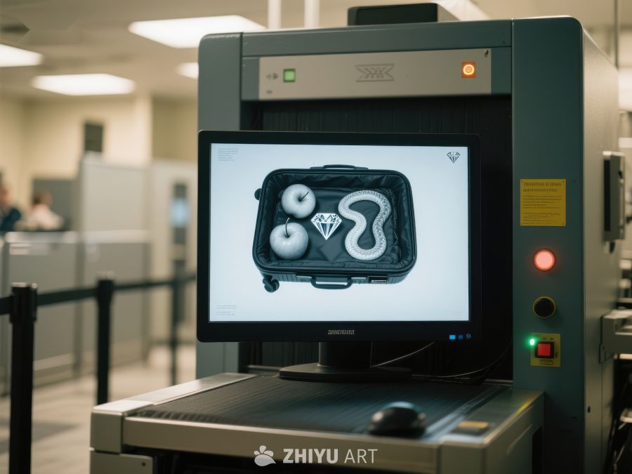 安检设备显示行李内物品图像 4