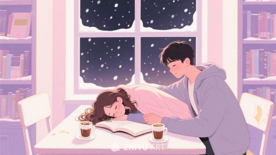 雪夜窗边的温馨阅读时光 527
