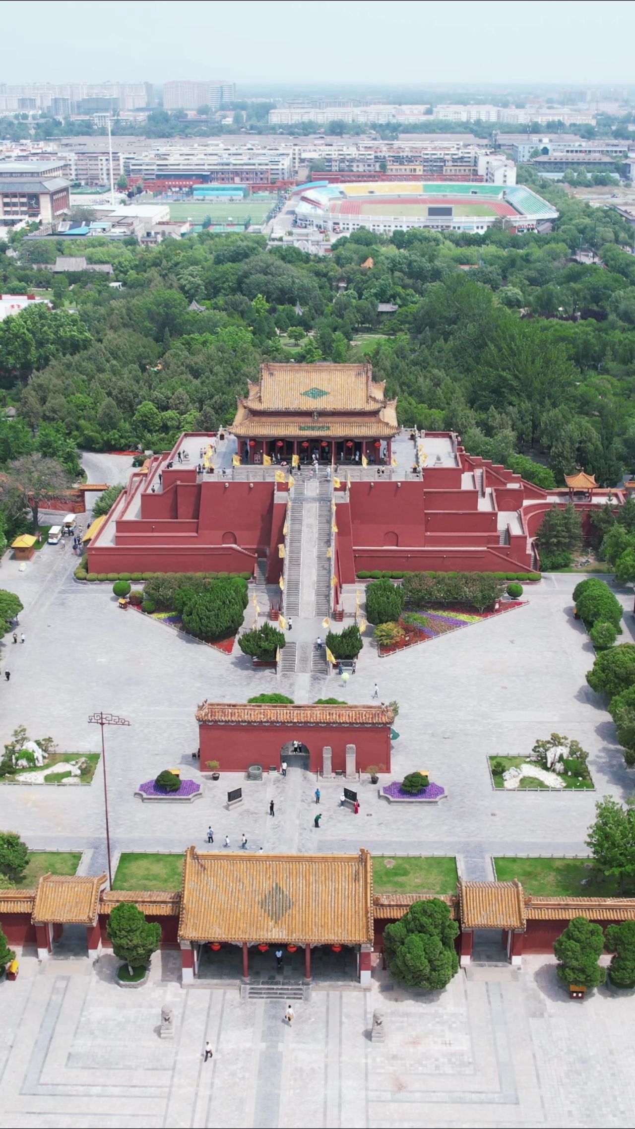 河南开封城市风光旅游景区航拍 