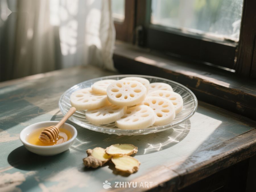莲藕片与蜂蜜的清新组合 248