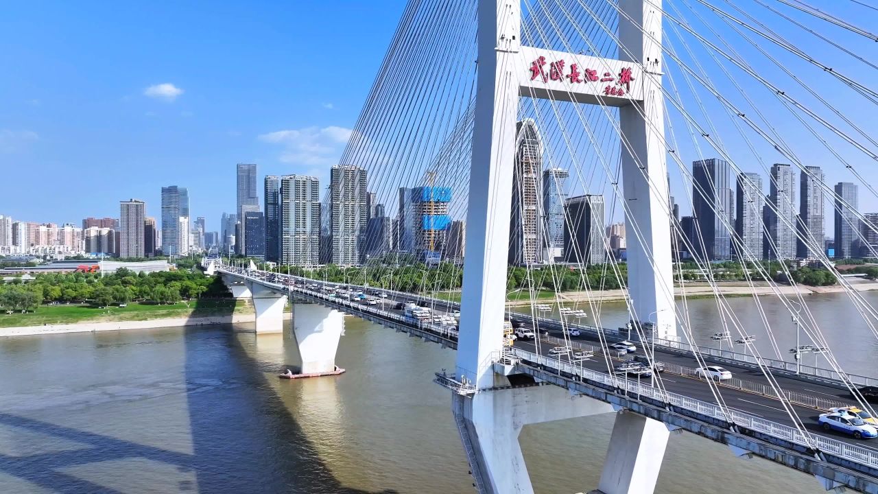 现代化城市的桥梁风光