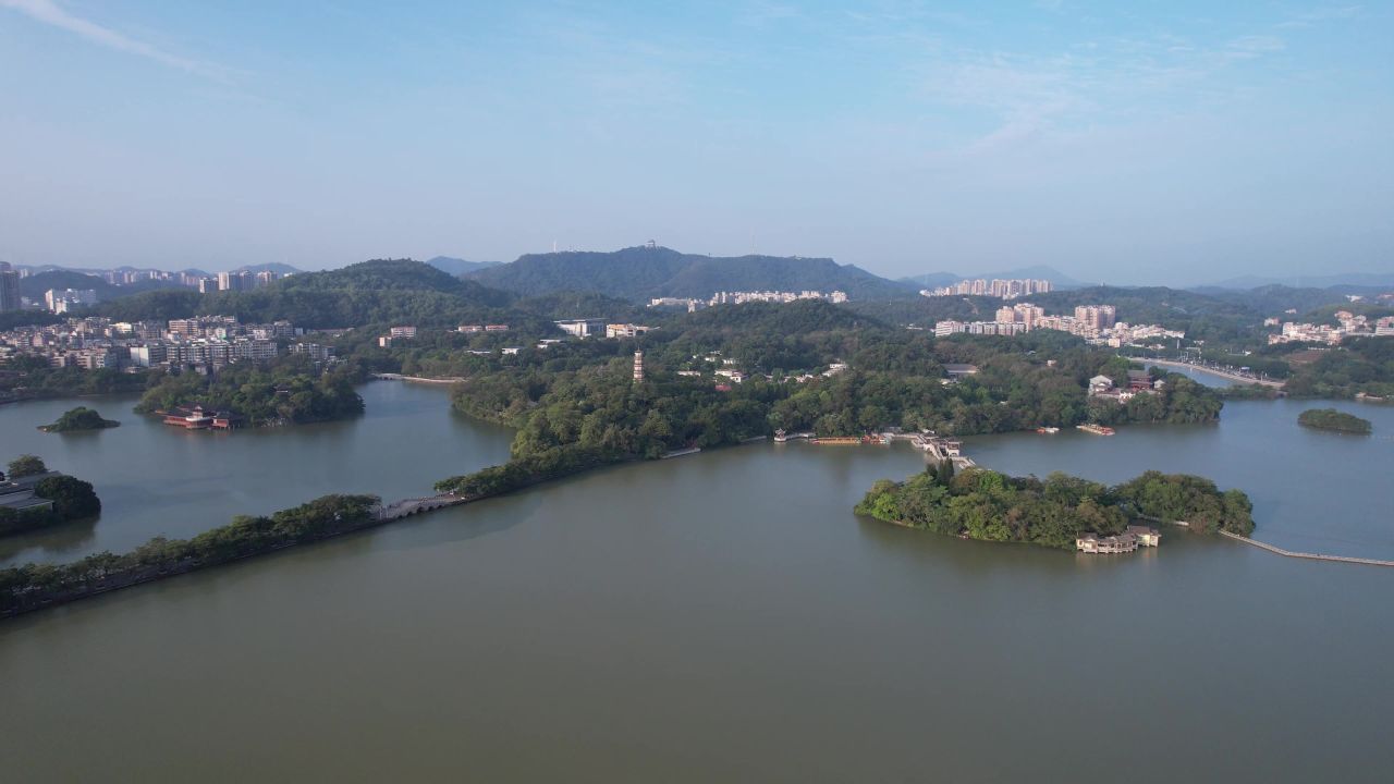 广东惠州西湖5A景区航拍