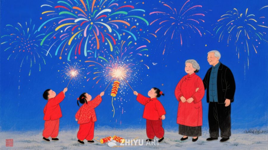烟花绽放，阖家欢乐 1168