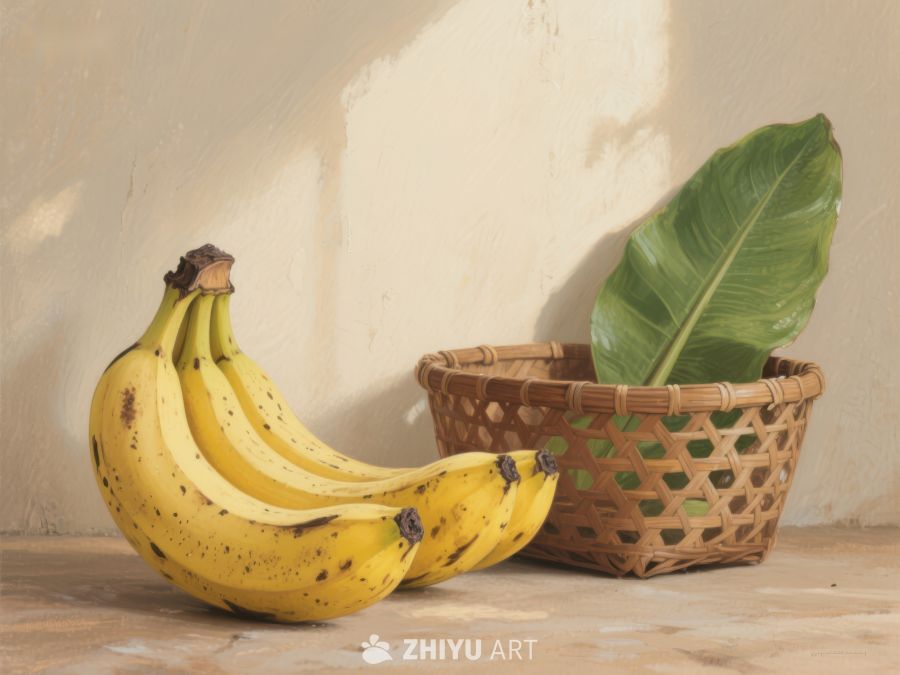 香蕉与竹篮静物组合 570