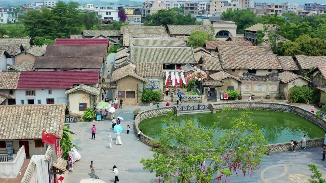 广西鹏洞村古建筑航拍