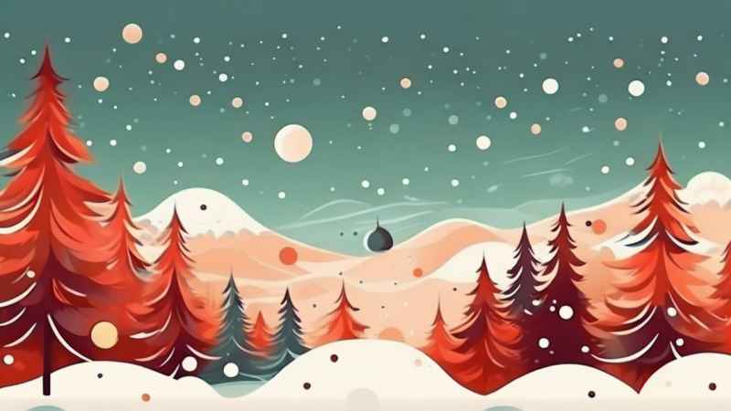 圣诞节插画背景图 25