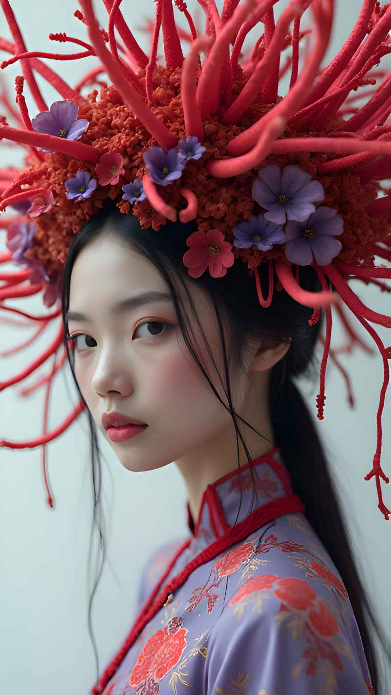 森林系列五颜六色古风艺术美女 20