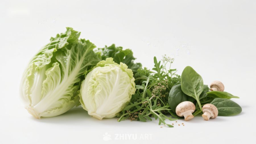 新鲜蔬菜与蘑菇组合