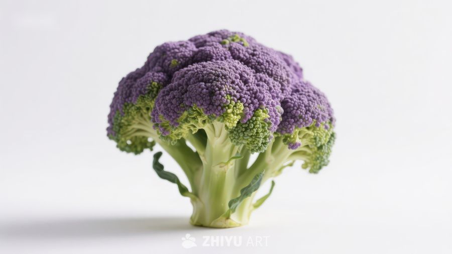 紫色西兰花特写