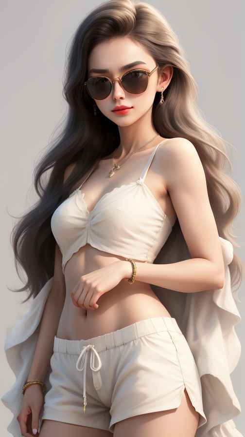 吊带美女