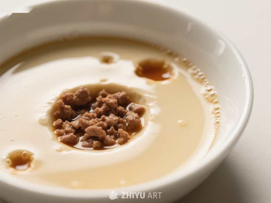 蒸蛋配肉末，美味营养早餐 1147