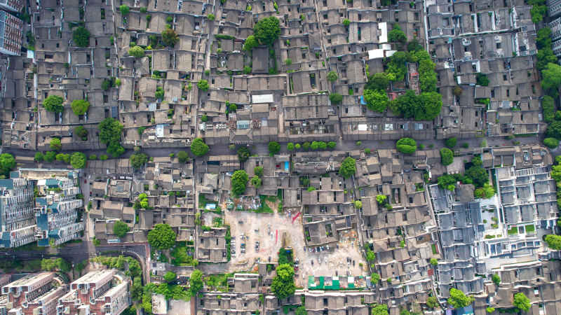 福建福州三坊七巷5A景区航拍