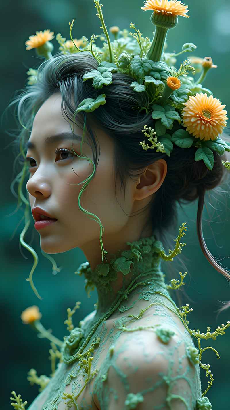 森林系列五颜六色古风艺术美女 46