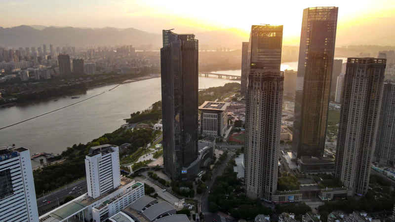 福建福州城市风光航拍摄影图