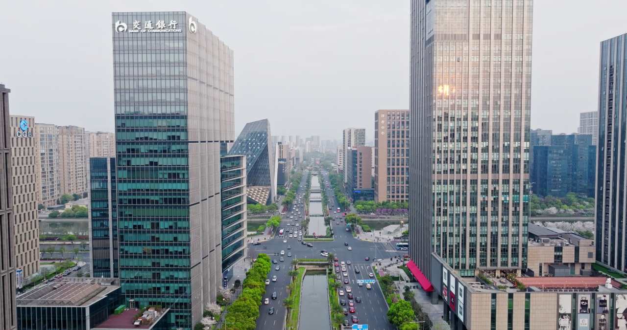 宁波城市建筑风光航拍 15