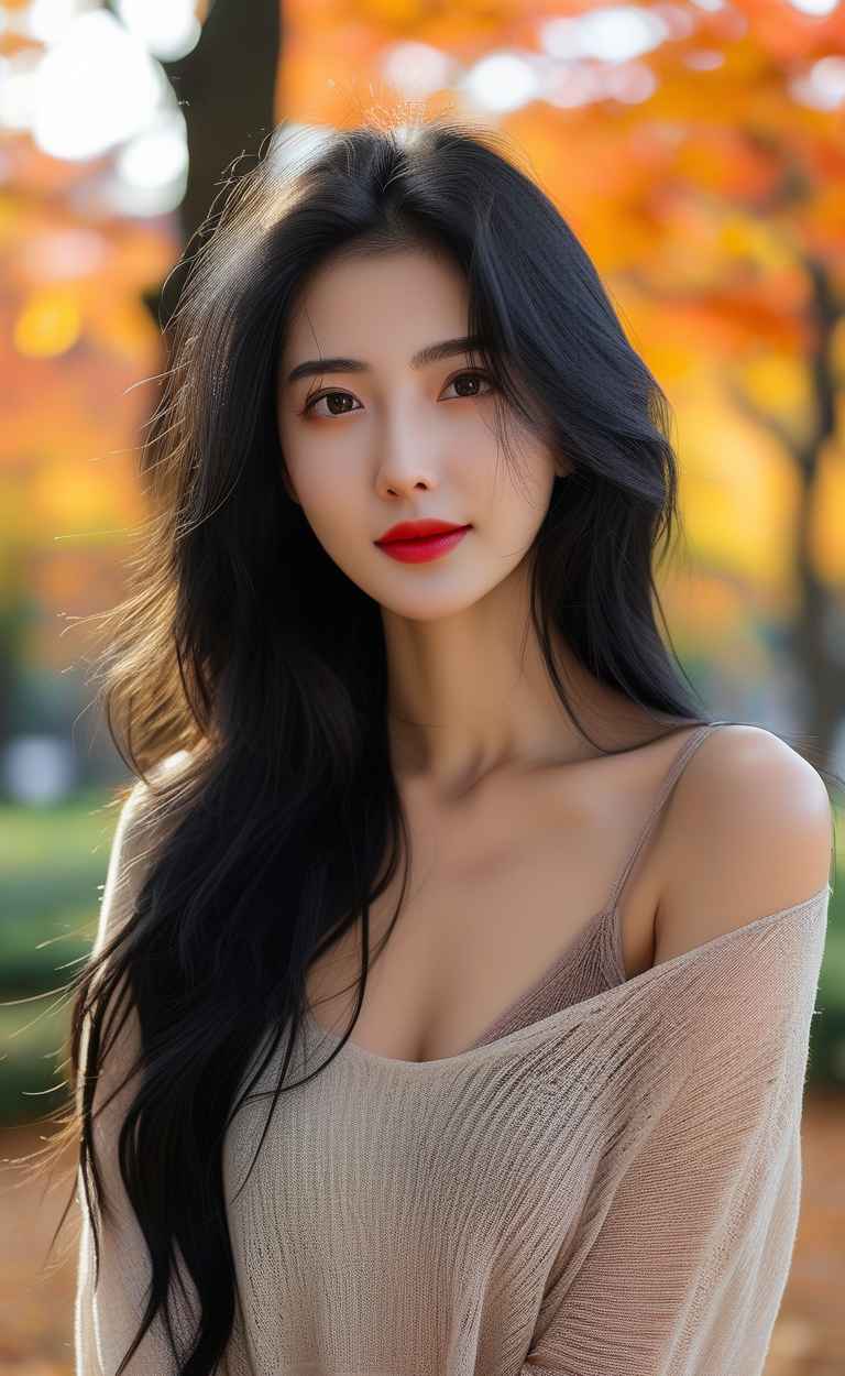 秋天下宽松美女 3