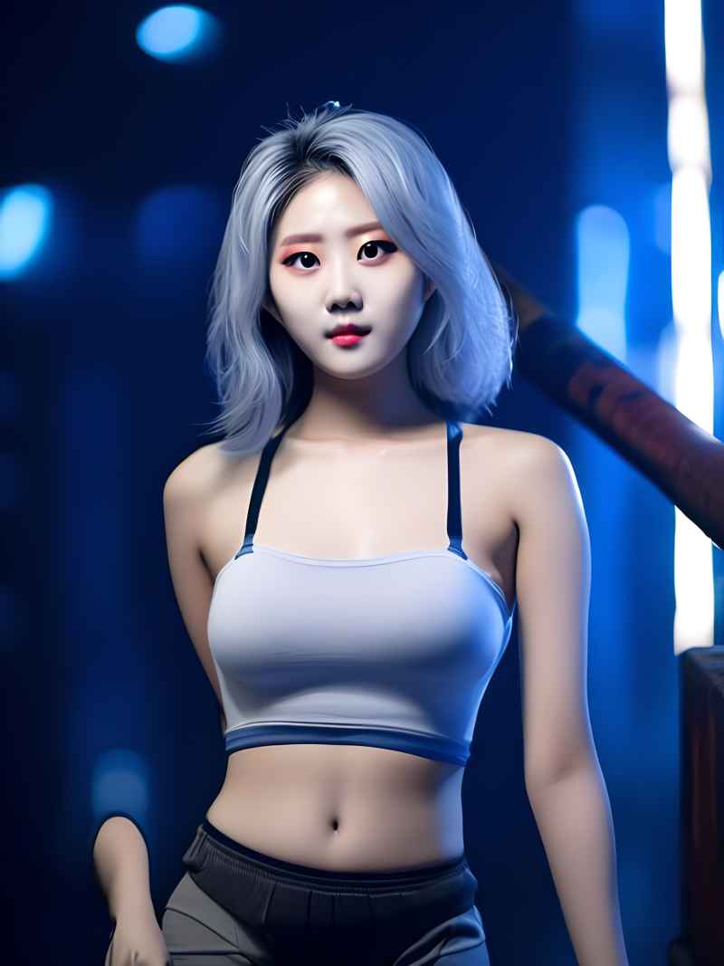 蓝色夜光时尚美女达人 3