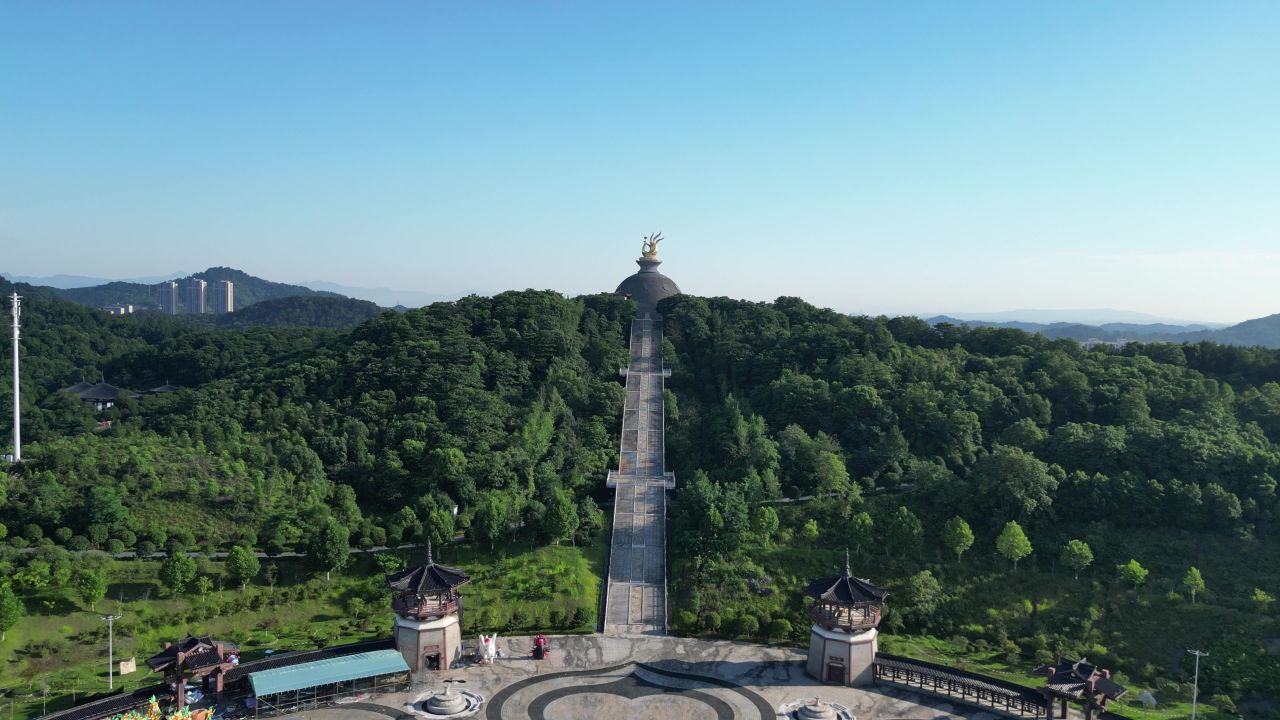  航拍宜春禅都文化博览园