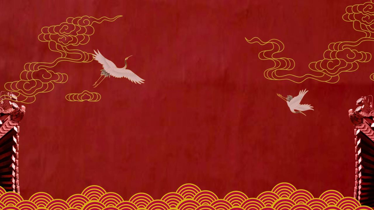 古风背景视频 中国风 意境春天 桃花 水墨 4