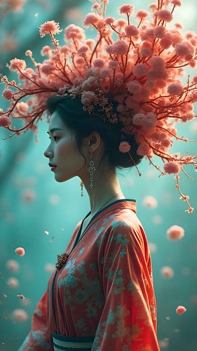 森林系列五颜六色古风艺术美女 8
