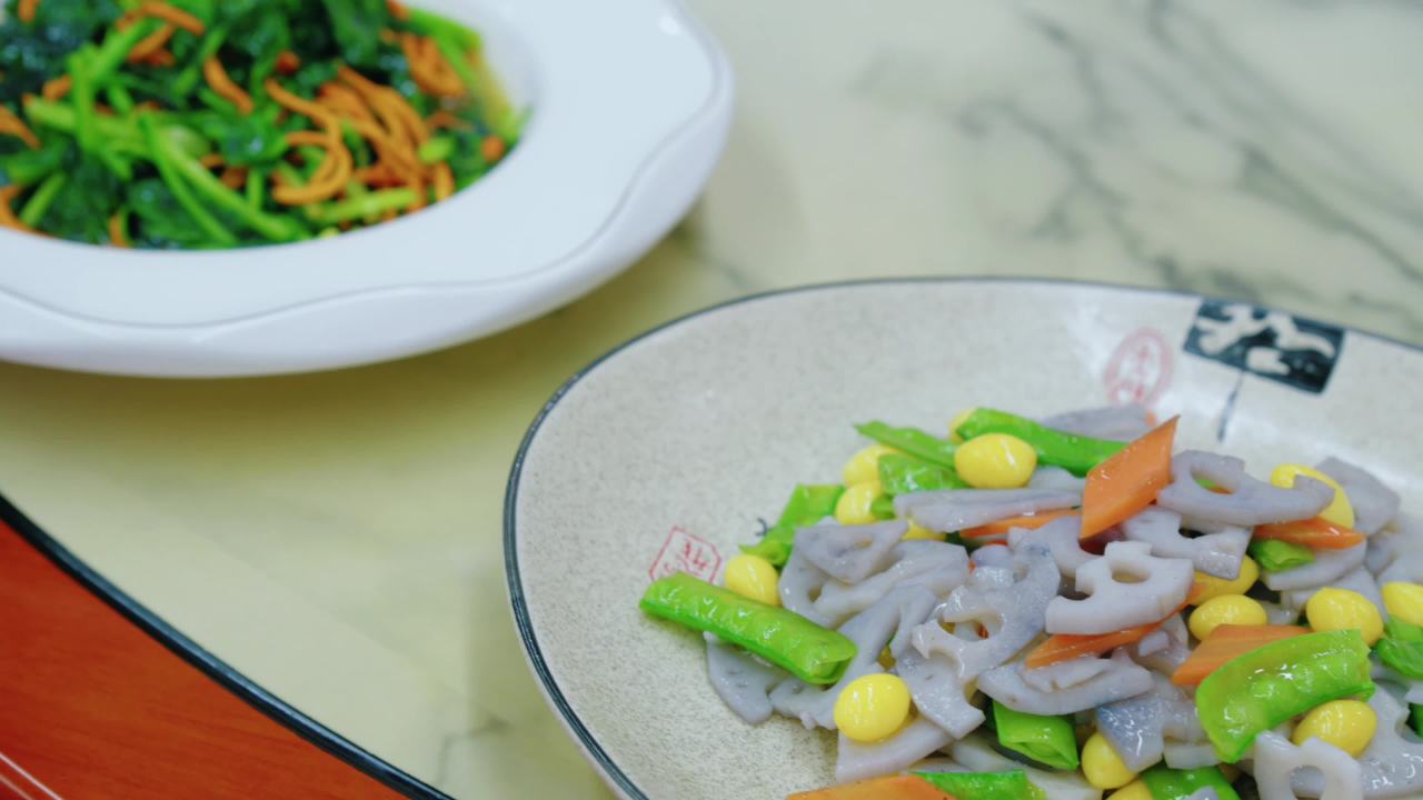 精致蔬菜菜肴特写