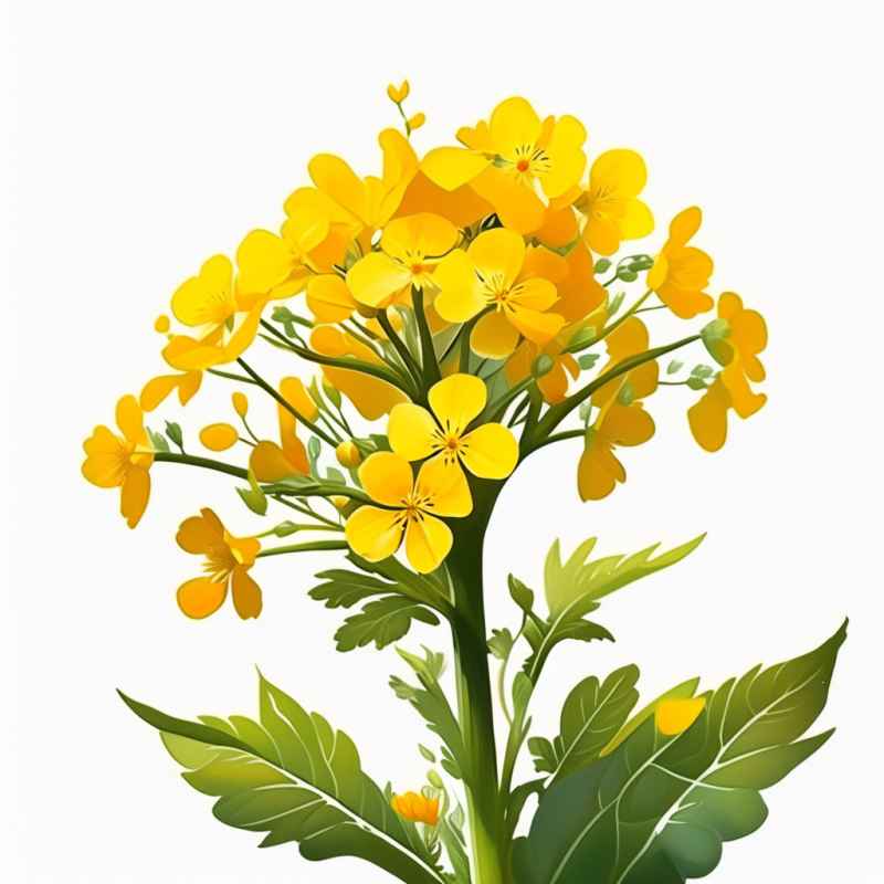 春天的油菜花插画 2