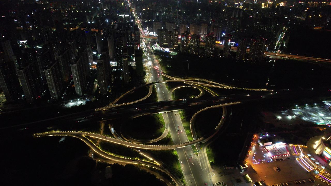 河南郑州城市风光航拍