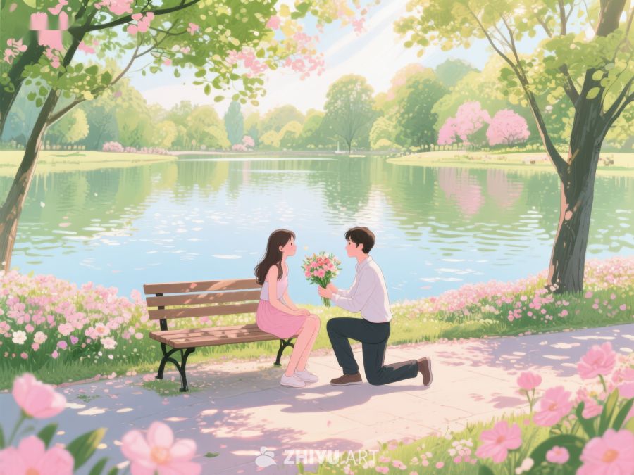 湖畔花海中的浪漫求婚 280