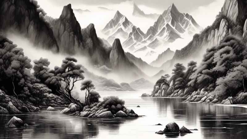 山水风景插画 10