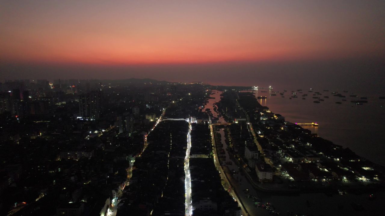 广西北海城市风光旅游景区航拍 