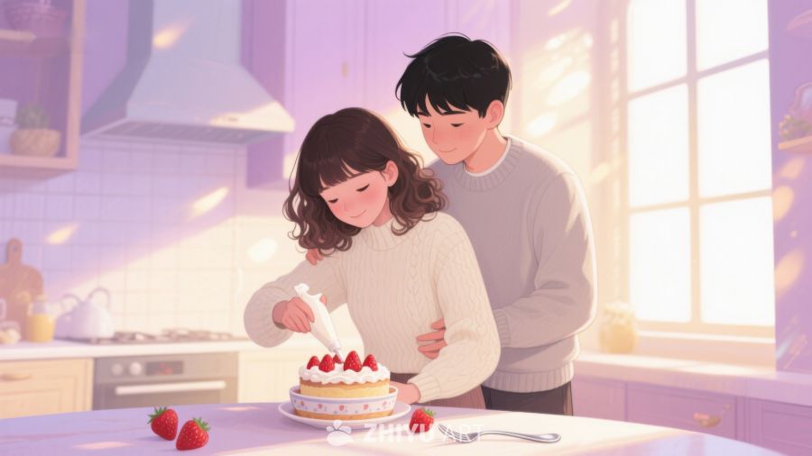 温馨厨房，共同制作蛋糕 384