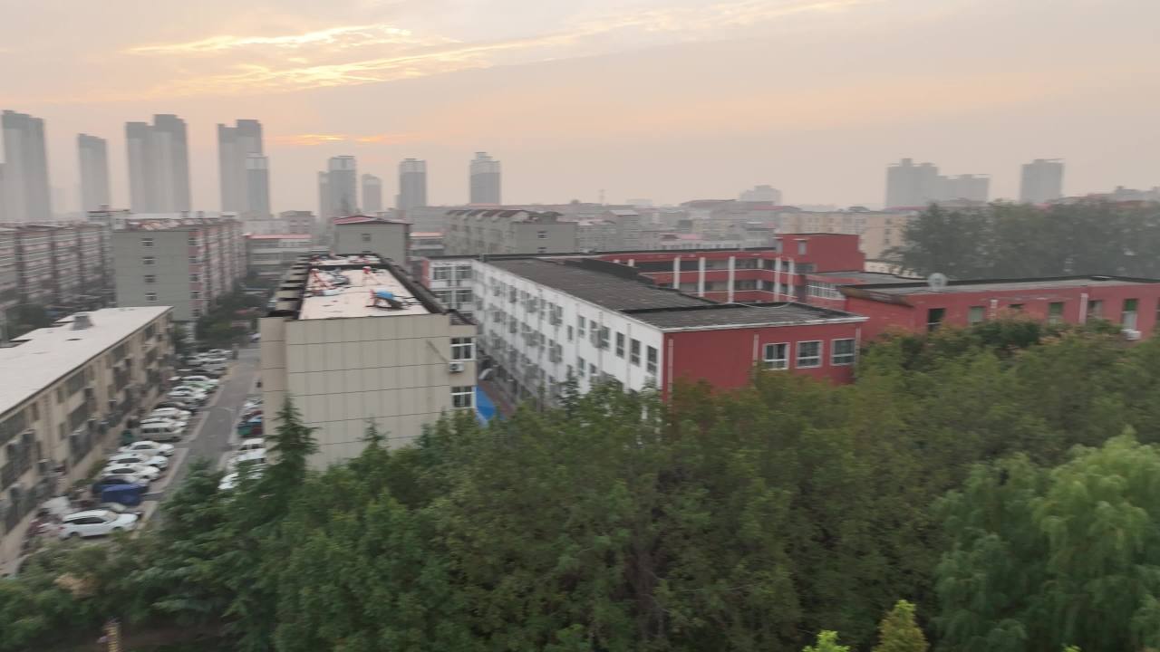 城市黄昏景色掠影