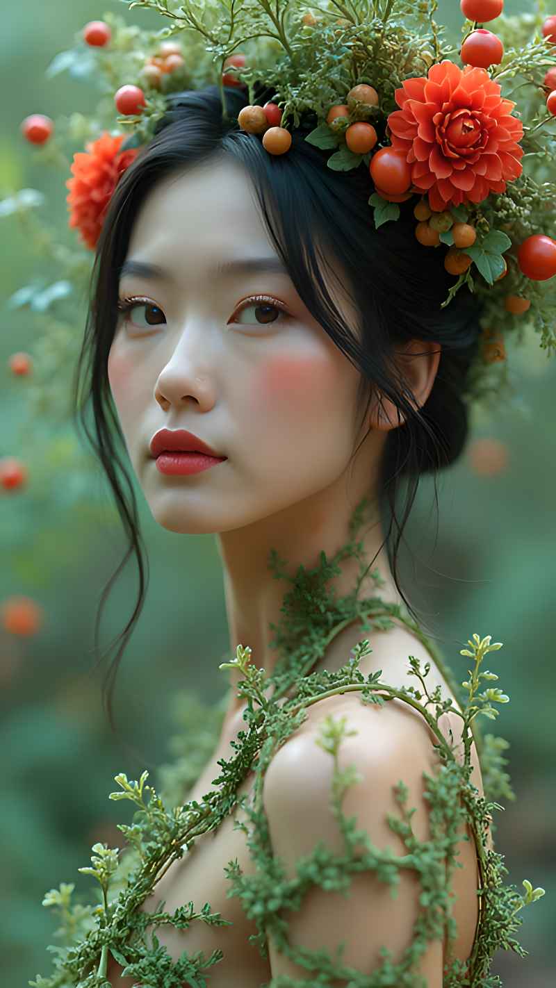 森林系列五颜六色古风艺术美女 125