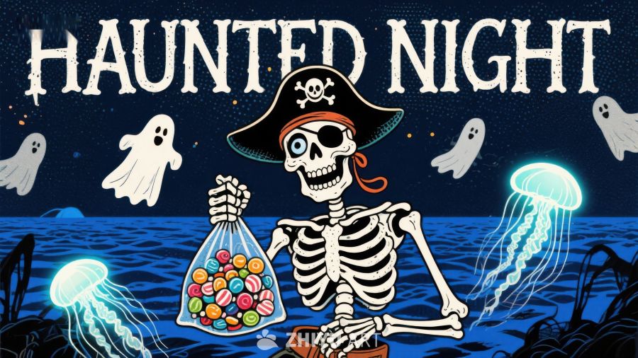 骷髅海盗的糖果之夜