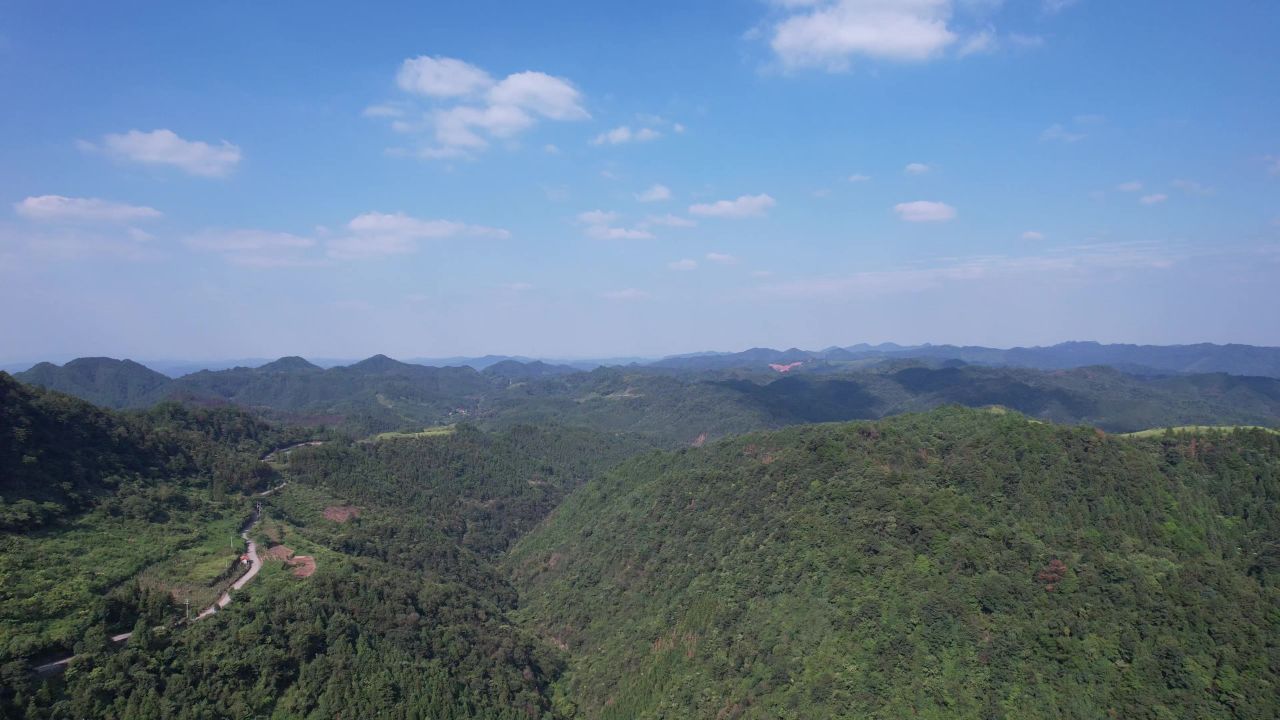 祖国大好河山青山绿水航拍  